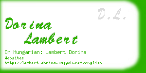 dorina lambert business card